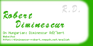 robert diminescur business card